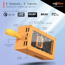 Callmate 30000mAh 23W Power Bank – Ultra High-Capacity, Fast & Reliable (Yellow)
