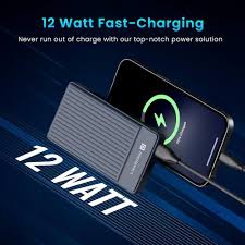 Portronics 10000mAh 12W Slim Power Bank – Dark Blue