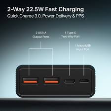 boAt 20000mAh 22.5W Power Bank – High-Capacity, Fast & Stylish (Steel Blue)