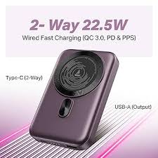 boAt EnergyShroom PB331 – 10000mAh MagSafe Wireless Power Bank (Purple)